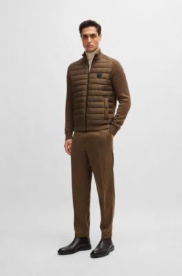 Botines Chelsea de piel con detalle de rayas de la marca, Marr&oacute;n oscuro