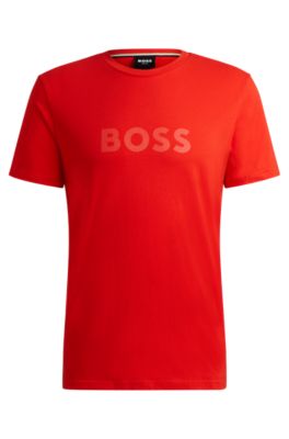 Hugo Boss T-shirt With Large Logo In Red