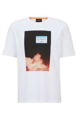 BOSS - Regular-fit T-shirt in cotton jersey with collection artwork