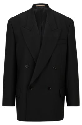 BOSS - Gender-neutral oversized blazer in stretch cloth with