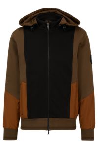 Porsche x BOSS cotton-blend zip-up hoodie with logo , Light Green