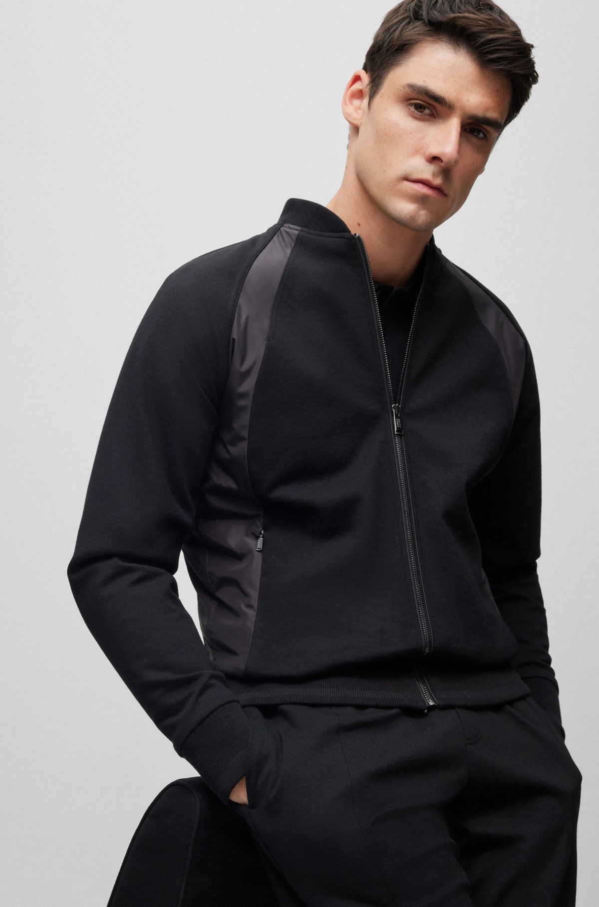 BOSS - Porsche x BOSS cotton-blend sweatshirt with logo BOSS - Porsche x BOSS cotton-blend sweatshirt with logo