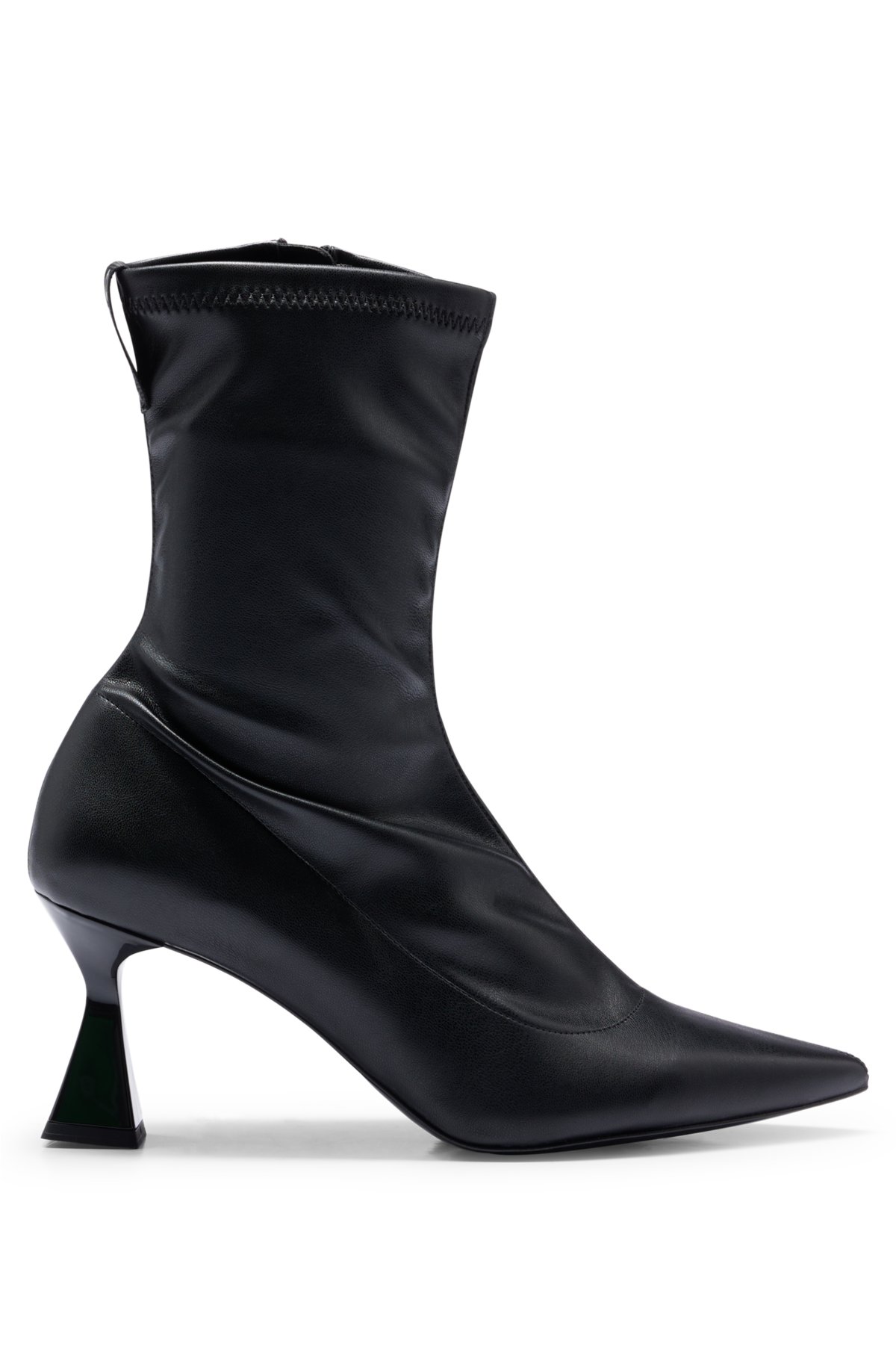 HUGO - Faux-leather boots with feature heel