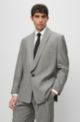 Relaxed-fit jacket in mohair-look virgin wool, Dark Grey