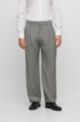 Relaxed-fit pants in mohair-look virgin wool, Dark Grey