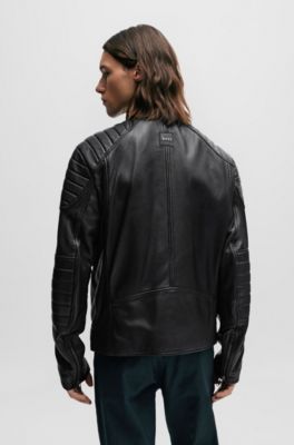 BOSS Black Regular-Fit Leather Jacket