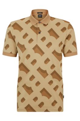 Billionaire jacquard logo-plaque polo shirt - Neutrals