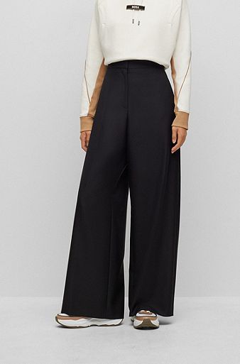 BOSS x Alica Schmidt oversize-fit trousers, Black