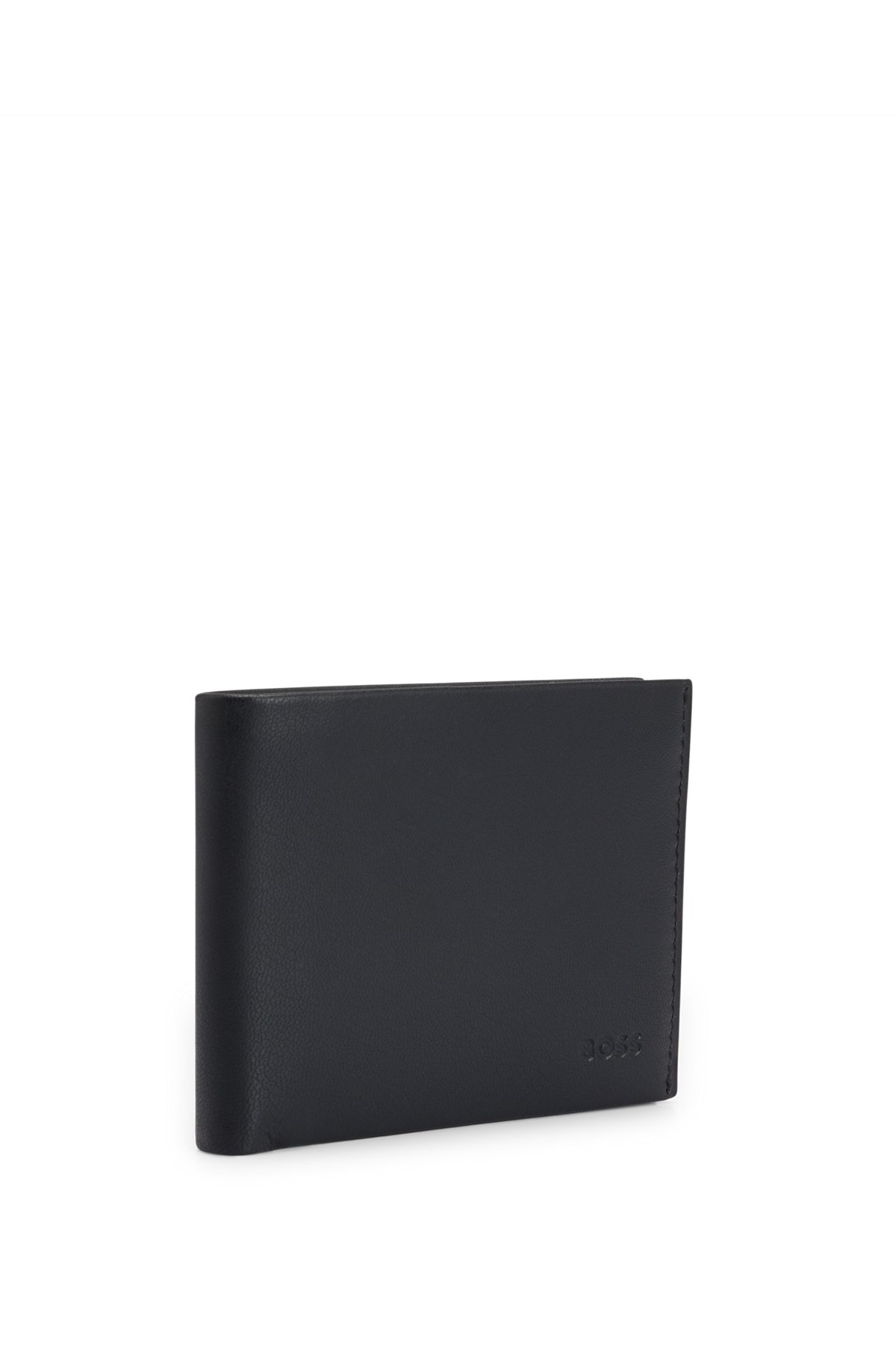 BOSS - Logo-embossed leather wallet with six card slots
