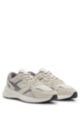 Mixed-material sneakers with suede and mesh, Light Beige