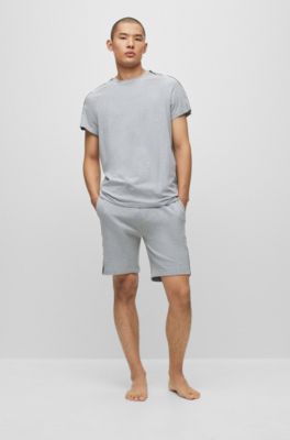 HUGO - Relaxed-fit T-shirt in stretch cotton with logo tape
