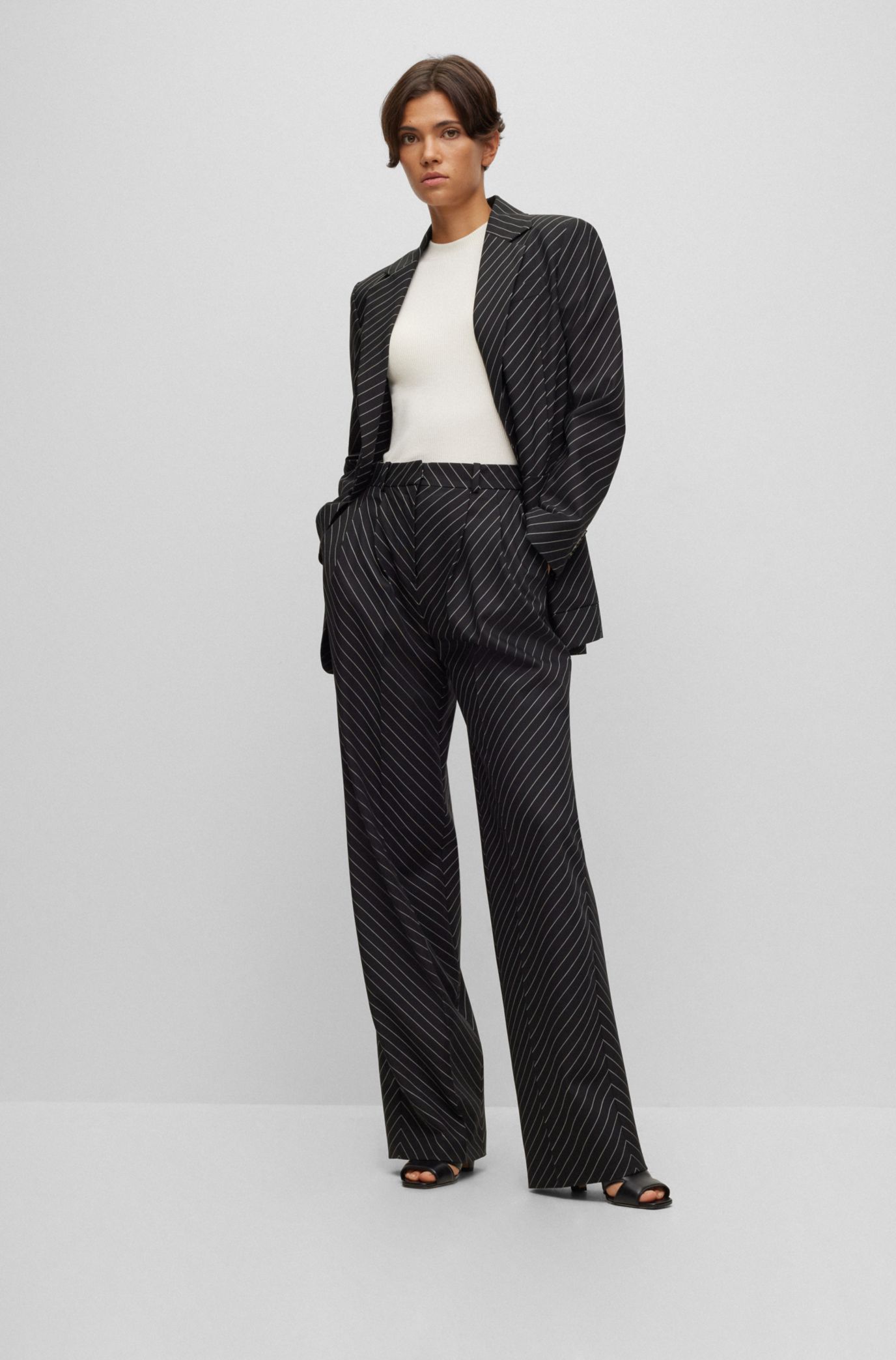 BOSS - Formal trousers in stretch wool