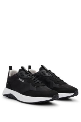 HUGO - Mixed-material trainers with EVA-rubber outsole