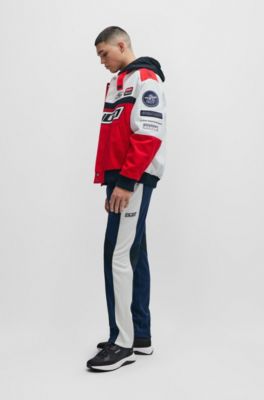 Mixed-material trainers with EVA-rubber outsole, Black