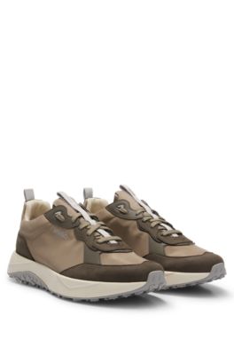 Mixed-material trainers with EVA-rubber outsole, Light Grey