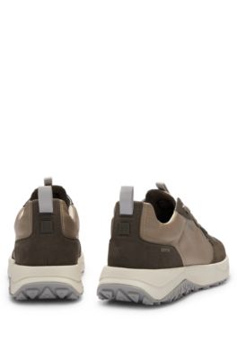 Mixed-material trainers with EVA-rubber outsole, Light Grey