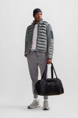 BOSS - Water-repellent jacket with detachable sleeves and hood - Grey