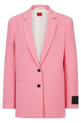 HUGO Regular fit jacket in stretch fabric light pink