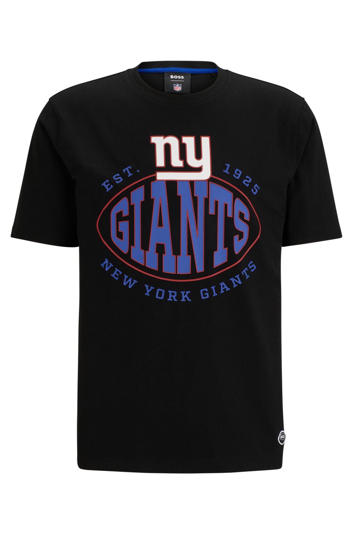 Camiseta de algodón elástico BOSS x NFL con detalle de la colaboración, Giants