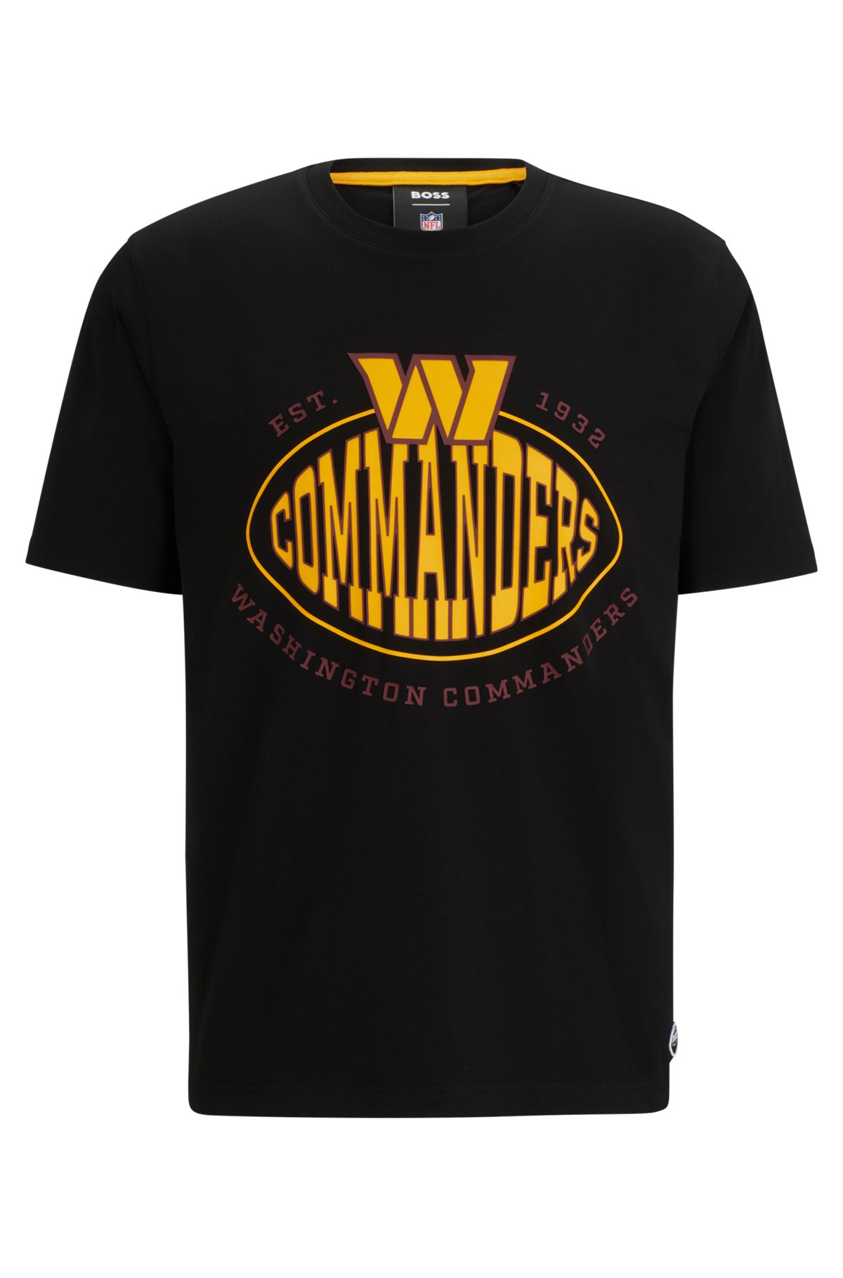  BOSS x NFL stretch-cotton T-shirt with collaborative branding, Commanders