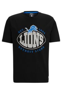  Camiseta de algodón elástico BOSS x NFL con detalle de la colaboración, Lions