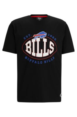 Hugo Boss Boss X Nfl Stretch Cotton Graphic T-shirt In Bills