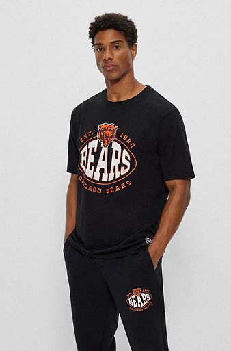  Camiseta de algodón elástico BOSS x NFL con detalle de la colaboración, Bears