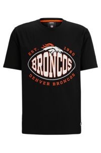 BOSS x NFL stretch-cotton T-shirt with collaborative branding, Broncos