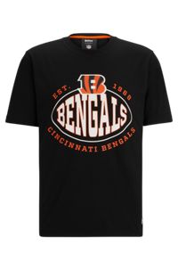  Camiseta de algodón elástico BOSS x NFL con detalle de la colaboración, Bengals