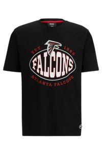  Camiseta de algodón elástico BOSS x NFL con detalle de la colaboración, Falcons