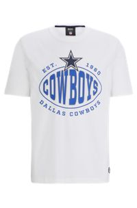  Camiseta de algodón elástico BOSS x NFL con detalle de la colaboración, Cowboys