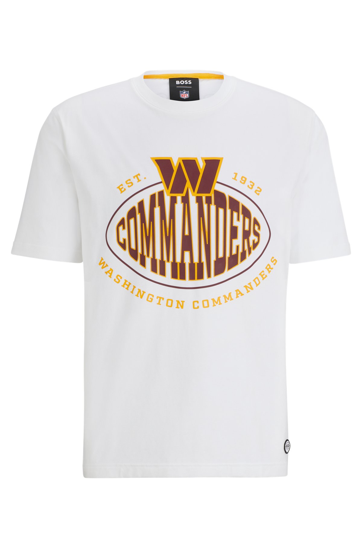 Boss x NFL Stretch-cotton T-Shirt with Collaborative branding- Commanders | Men's T-shirts Size 2XL