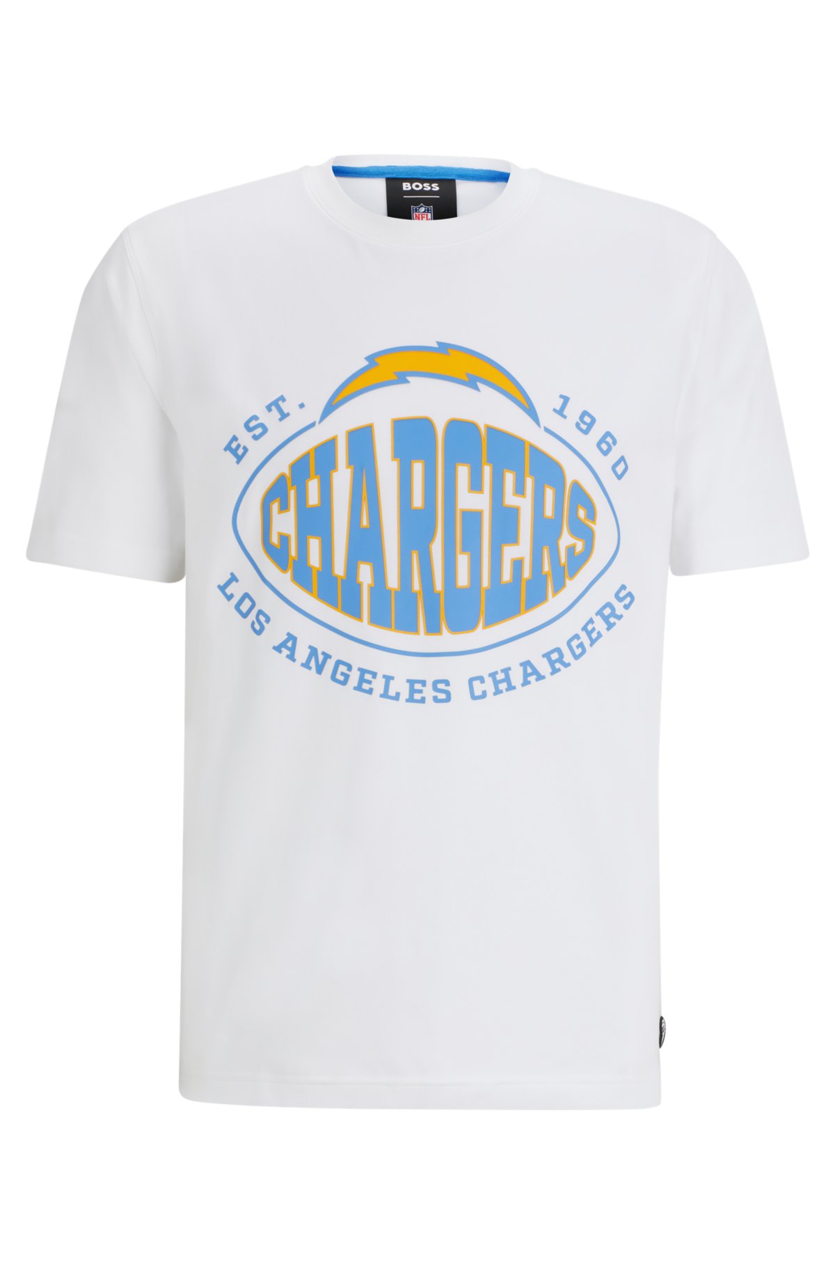Boss Men's Boss x NFL Stretch-cotton T-Shirt - Chargers Natural - Size XL