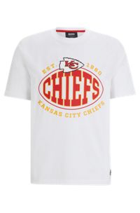  T-shirt en coton stretch BOSS x NFL avec logo du partenariat, Chiefs