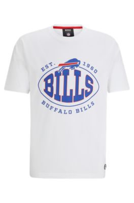 Hugo Boss Boss X Nfl Stretch Cotton Graphic T-shirt In Bills
