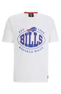  Camiseta de algodón elástico BOSS x NFL con detalle de la colaboración, Bills