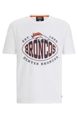 New Era Women's Denver Broncos Color Block Grey T-Shirt