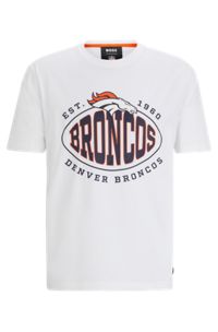  Camiseta de algodón elástico BOSS x NFL con detalle de la colaboración, Broncos