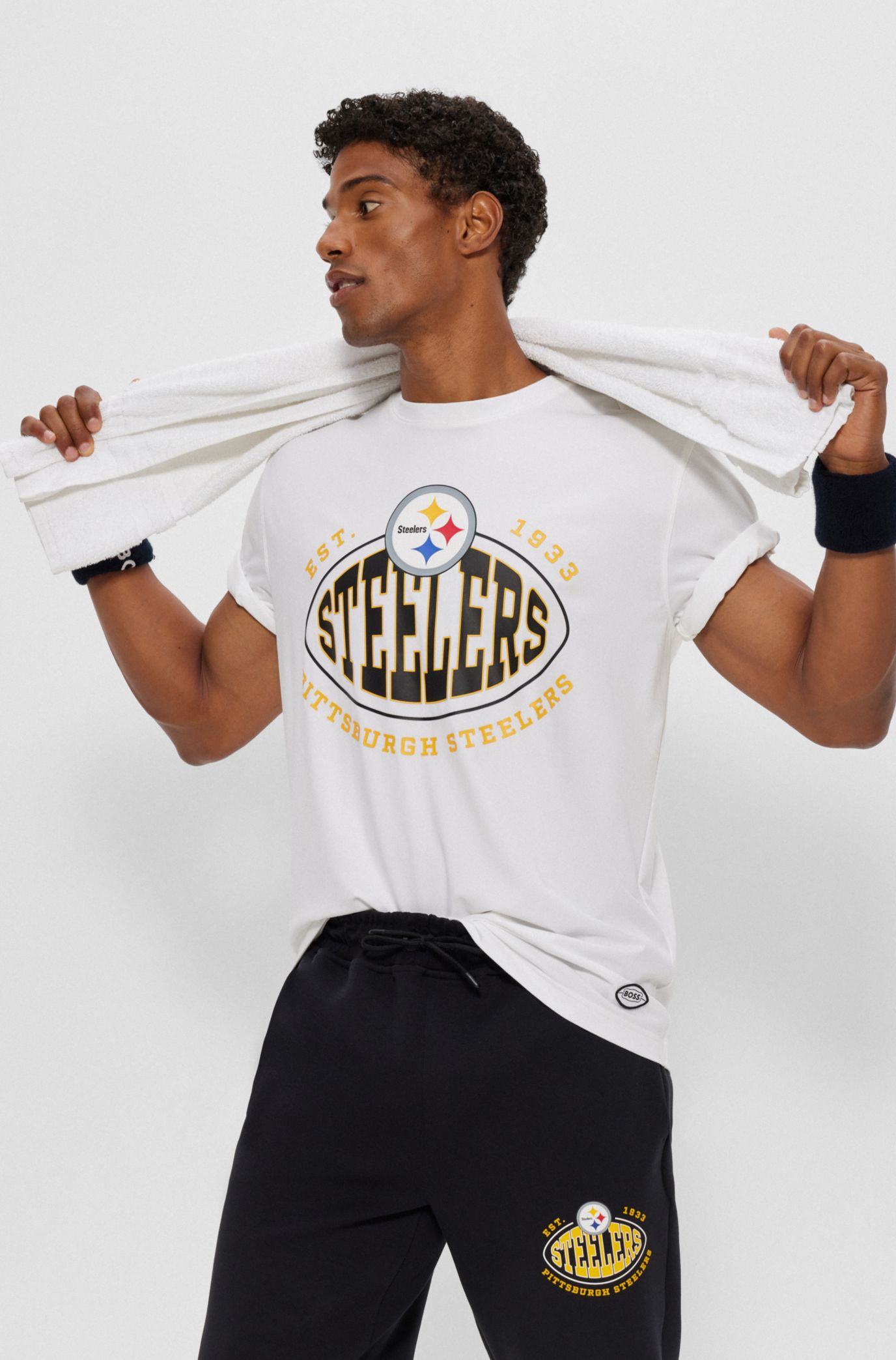 PITTSBURGH STEELERS WOMEN'S NFL TEAM APPAREL T SHIRT GRAY S M NWT