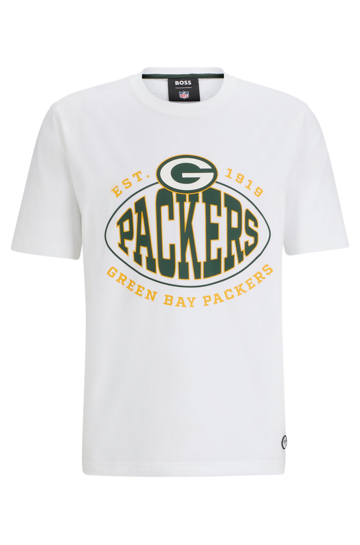  T-shirt en coton stretch BOSS x NFL avec logo du partenariat, Packers