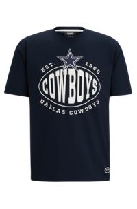  T-shirt en coton stretch BOSS x NFL avec logo du partenariat, Cowboys
