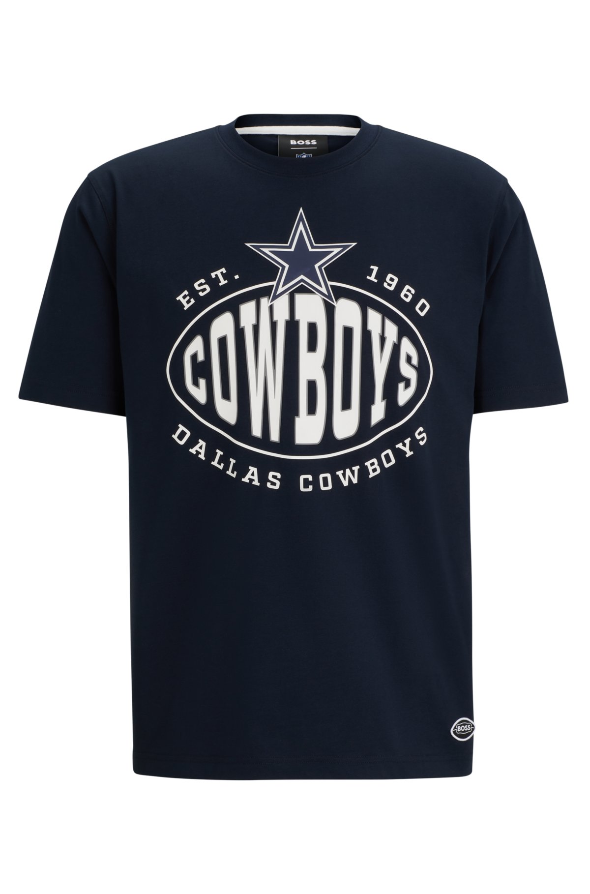 Boss x NFL Stretch-cotton T-Shirt with Collaborative Branding - Cowboys - Small