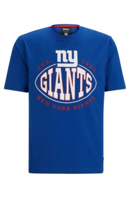 Hugo Boss Boss X Nfl Stretch Cotton Graphic T-shirt In Giants