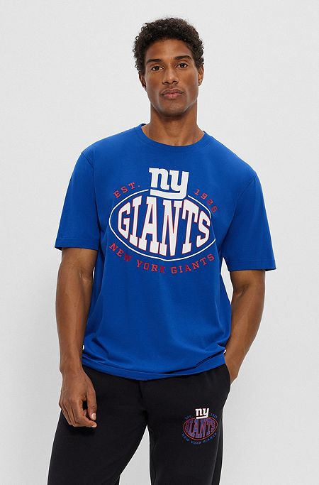  Camiseta de algodón elástico BOSS x NFL con detalle de la colaboración, Giants