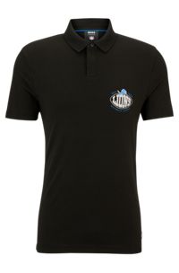 BOSS x NFL cotton-piqué polo shirt with collaborative branding, Lions