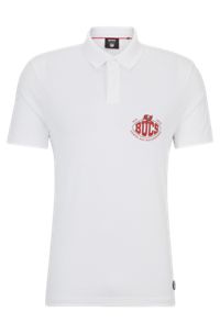 BOSS x NFL cotton-piqué polo shirt with collaborative branding, Bucs