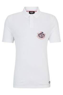 Hugo Boss Boss X Nfl Cotton Polo In Patriots