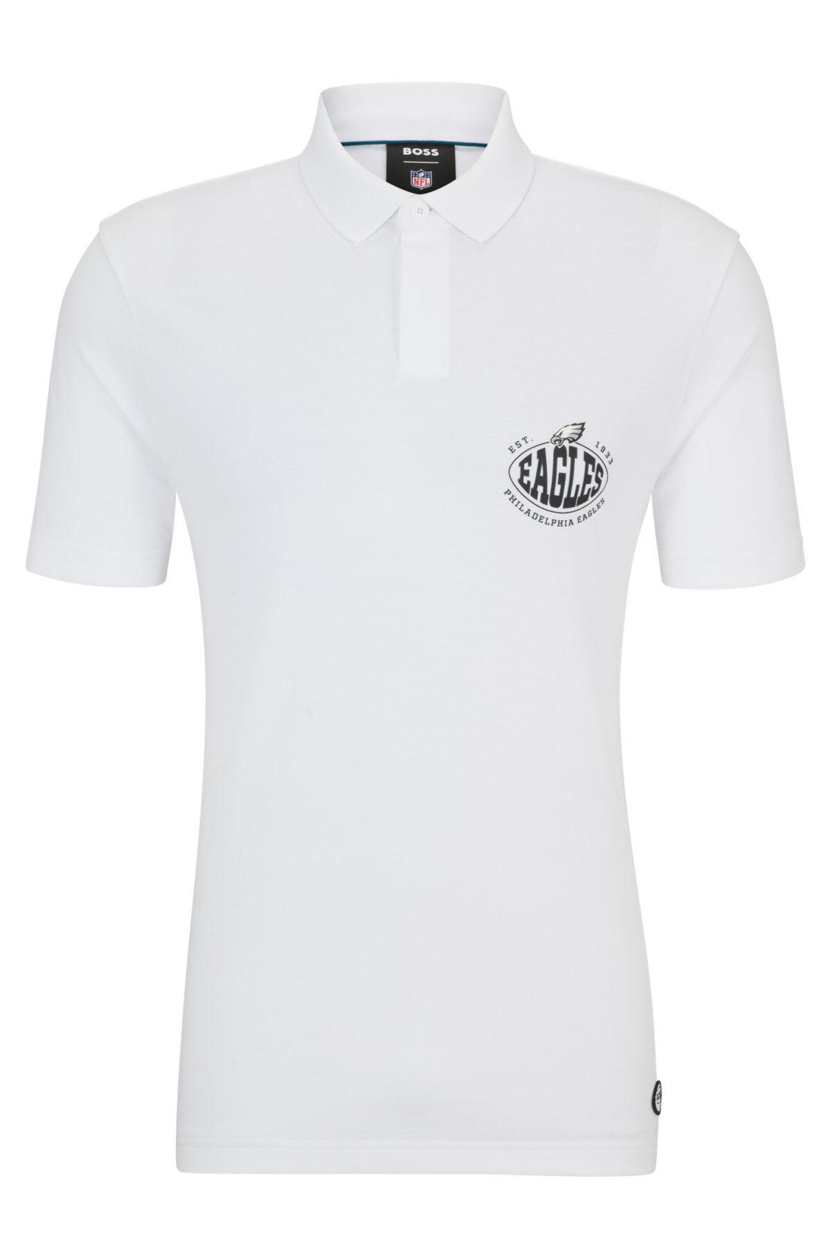 Boss x NFL Cotton-piqu Polo Shirt with Collaborative branding- Eagles | Men's Polo Shirts Size 2XL