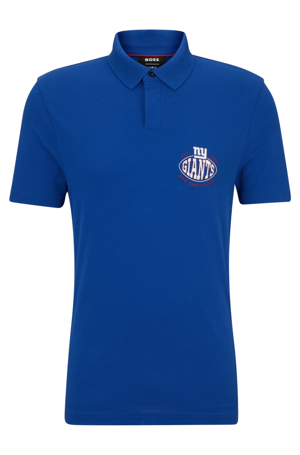 BOSS x NFL cotton-piqué polo shirt with collaborative branding, Giants