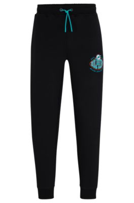 Shop Hugo Boss Boss X Nfl Cotton-blend Tracksuit Bottoms With Collaborative Branding In Dolphins